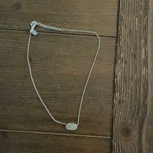 Kendra Scott Elisa Necklace In Platinum Drusy